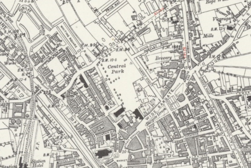 Boston - Mrs Oldrids Park : Map credit National Library of Scotland